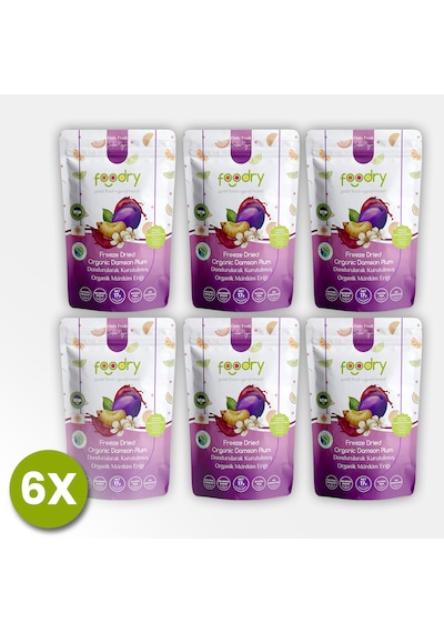 Freeze-dry Organik Mürdüm Eriği Freeze Dried Dondurularak Kurutulmuş Meyve Kurusu 17gx6 17 G