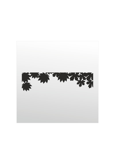 Folyo Sticker Yaprak Deseni 80cm Uzunluk Siyah