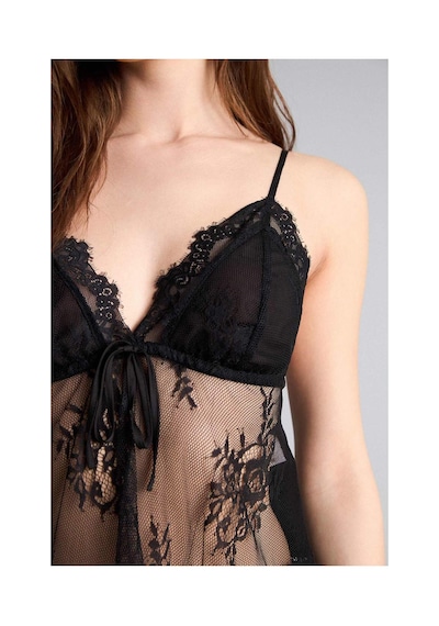 Defacto Dantelli Pijama Takımı Tül Üst Alt H1380AX26SP