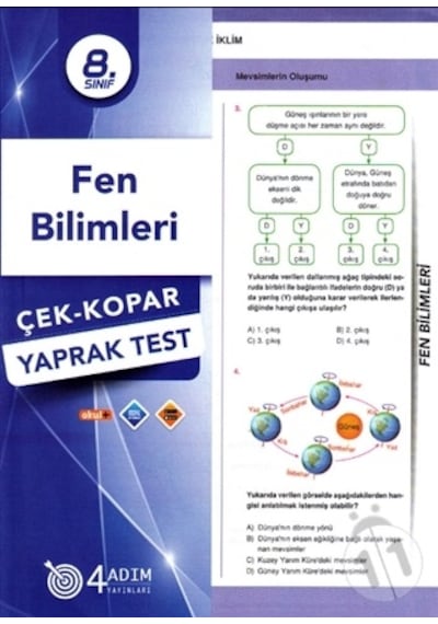 8.Sınıf Fen Bilimleri Yaprak Test 4Adım