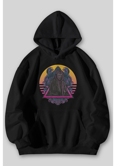 Harmandar Cyber Punk Robot Baskılı Unisex Siyah Gri Kanguru Cepli Kapüşonlu Sweatshirt Hoodie SiYAH Harmandar Cyber Punk Robot Baskılı Unisex Siyah Gri Kanguru Cepli Kapüşonlu Sweatshirt Hoodie SiYAH