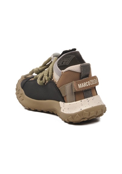 Marcokids Siyah Bağcıklı Hafif Esnek Kaymaz Erkek Çocuk Spor Ayakkabı 22674 P Siyah