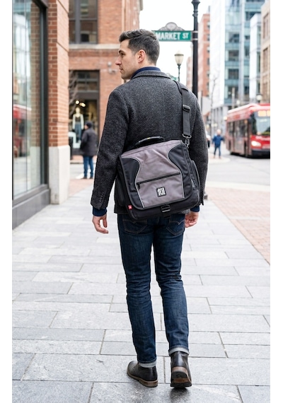 Ful - Parkway 2 - Pro Siyah/gri Gündelik Laptop Messenger Postacı Omuz Çantası Siyah - Gri