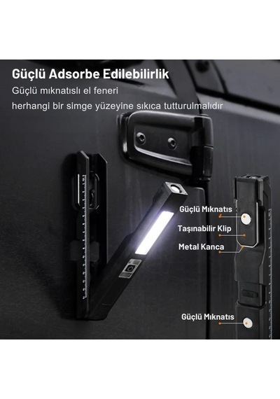 Powerdex Pd-9999 Mıknatıslı Tamirci El Feneri Siyah