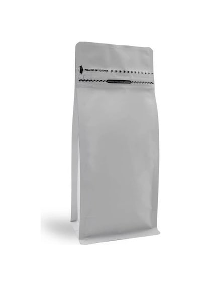 Mat Beyaz Metalize Kilitli Flat Bottom 14x36 Cm 250 Adet