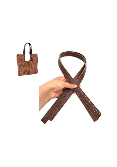 Çanta Aksesuar 80x2 Cm Taba Renk 16 Delikli Model Çift Çanta Sapı Diğer