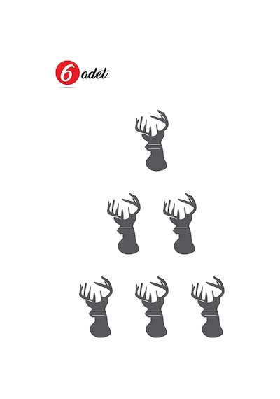 Lexroo 6 Adet Yeşil Yılbaşı Geyik Desenli Yılbaşı Dekoratif Kaşıklık, Yeni Yıl Sofrası Aksesuarı