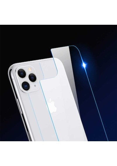 Ekılıf - Apple Uyumlu iPhone 13 Pro Max - Arka Kasa Koruyucu Back Maxi Glass Temperli Cam Arka Koruyucu - Şeffaf