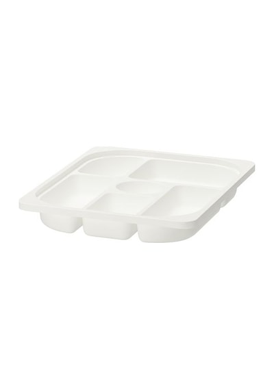 Ikea Trofast Bölmeli Saklama Kutusu, Beyaz, 42x30x5 Cm