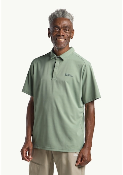 Jack Wolfskin Delgami Polo M Erkek T-shirt-29708 Açik Yeşil