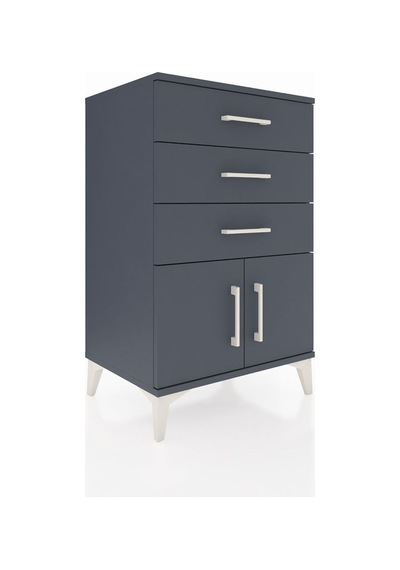 Hyperion Komodin 3 Çekmeceli 2 Kapaklı 60x44x96 Antrasit-antr... Antrasit