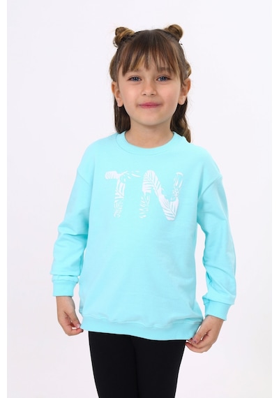 Toontoy Kız Çocuk Relax Fit Bisiklet Yaka Hafif Düşük Omuz Baskılı Sweatshirt - 2 İplik Su Yeşil Toontoy Kız Çocuk Relax Fit Bisiklet Yaka Hafif Düşük Omuz Baskılı Sweatshirt - 2 İplik Su Yeşil