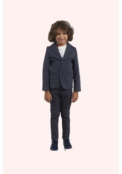 Panço Erkek Çocuk Lacivert Düğmeli Pantolon