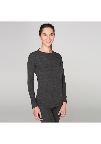 Thermoform Soft Unisex Uzun Kol  Fanila Antrasit Koyu Gri