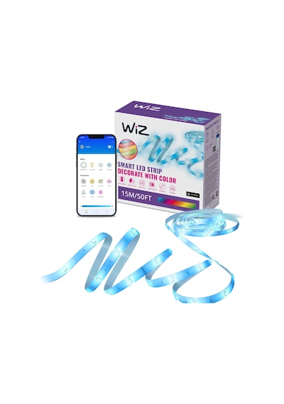 Wiz Rgb 15 Metre Akıllı Led Şerit 16 Milyon Renk, Wi-fi Kontrollü - Google Home, Alexa And Homekit Renkli