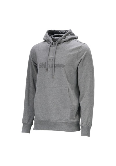Shinzone Erkek Standart Fit Kapüşonlu Baskılı Cepli Koyu Gri Sweatshirt 001