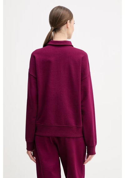 Calvin Klein Ls Archıve Terry 1/4 Zıp Polo Sw-12967 Mor