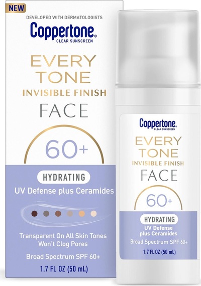 Coppertone Every Tone Spf60+ Şeffaf Yüz Güneş Kremi 50ml