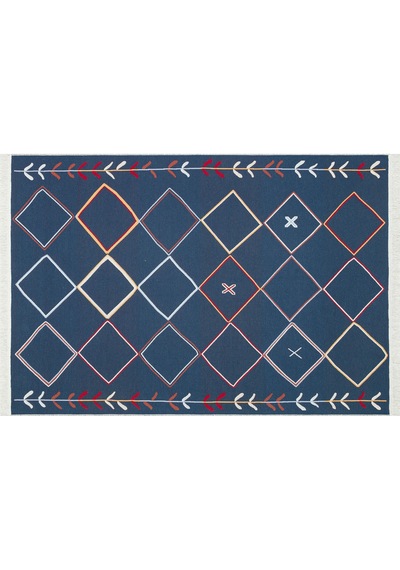 Multy Cream Yıkanabilir Çift Taraflı Modern Desenli Dokuma Kilim