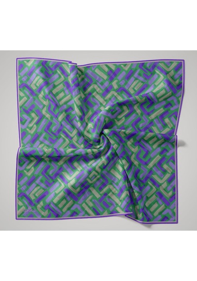 Silk Home Soft Eşarp 73096-22 Yeşil, Lila, Mor, Gri