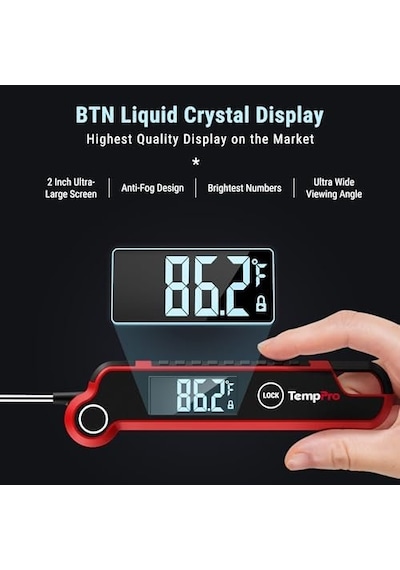 Thermopro Tp620 Su Geçirmez Dijital Gıda Termometresi, 2 Saniyede Anında Okuyan Hareket Sensörlü Dönen Ekran Barbekü, Mutfak Ve Sıvı Ahşap Thermopro Tp620 Su Geçirmez Dijital Gıda Termometresi, 2 Saniyede Anında Okuyan Hareket Sensörlü Dönen Ekran Barbekü, Mutfak Ve Sıvı Ahşap