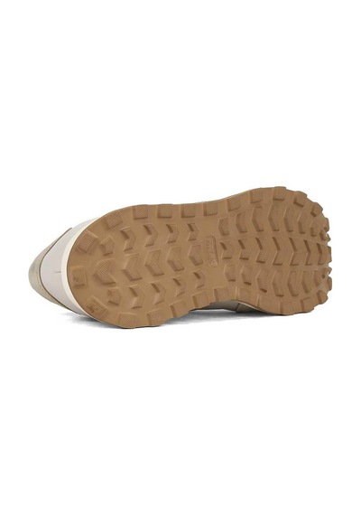 Kadın Bej Bağcıklı Deri Sneaker