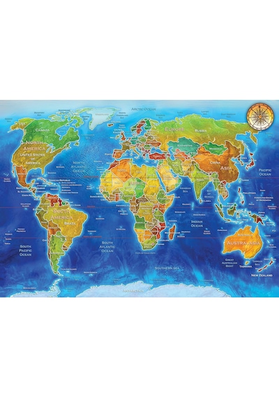 Art Puzzle Jeopolitik Dünya Haritası 2000 Parça Puzzle
