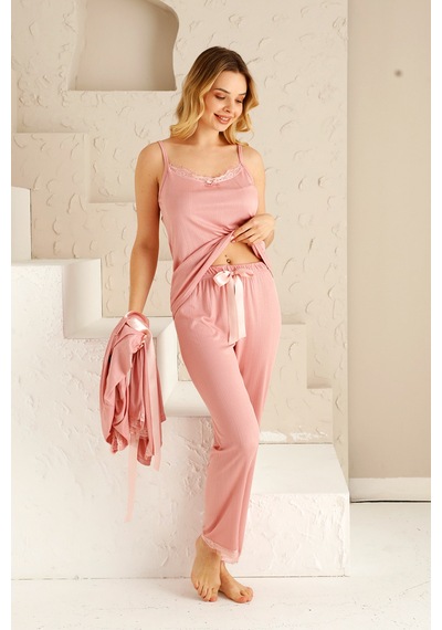 Nisanca Sabahlıklıklı 3 Parça Çeyizlik Kutulu Kadın Pijama Takımı- Dantelli Kutulu Kadın Pijama- Geniş Beden Aralığı Pudra Nisanca Sabahlıklıklı 3 Parça Çeyizlik Kutulu Kadın Pijama Takımı- Dantelli Kutulu Kadın Pijama- Geniş Beden Aralığı Pudra