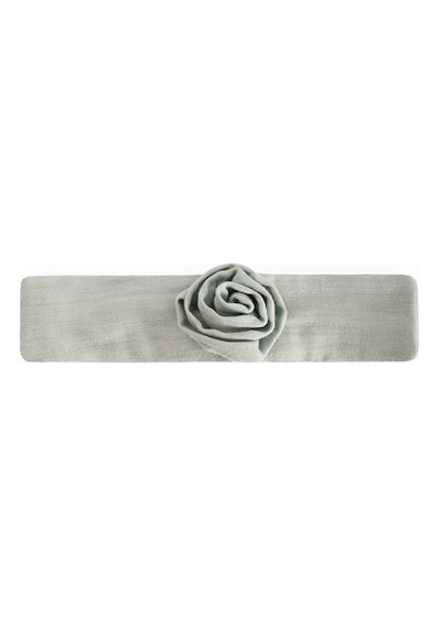 Cigit Müslin Gül Figürlü Lastik Bandana Mint Yeşili