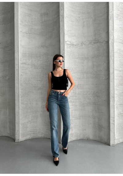 Zdnjeans Yeni Sezon Straıght Kesim Kot Pantolon Koyu Mavi