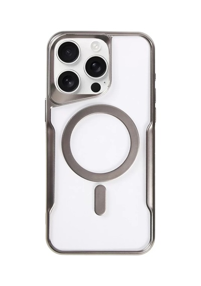 Newface Apple İphone 16 Pro Max Kılıf Boyi Magsafe Silikon Kapak - Titan Gri
