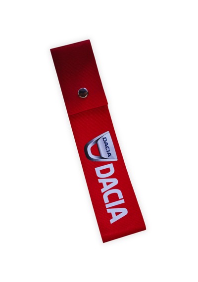 Dacia Uyumlu Çıt Çıtlı Tampon Dili Çeki İpi Spor Görünümlü Oto Tampon Sticker & Arma Aksesuar Kırmızı