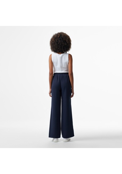 Nautica Kadın Lacivert Regular Fit Keten Karışımlı Pantolon Düz 55p703t Lacivert
