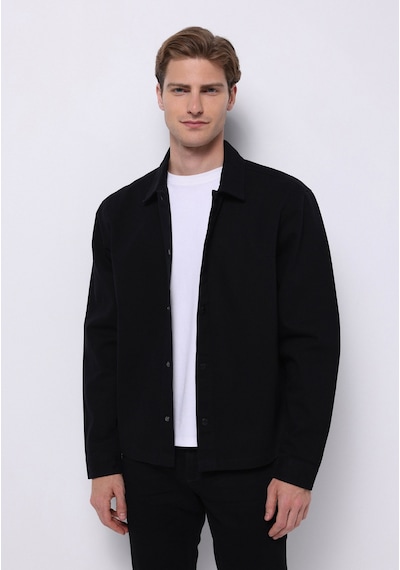 Colin's Colins Crop Fit Erkek Siyah Shacket Cl1075308 Q1.v1 Blk Siyah