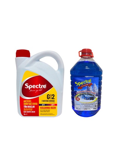 Spectre -40 Derece Kırmızı Antifriz ve -25 Derece Antifrizli Cam Suyu Paketi