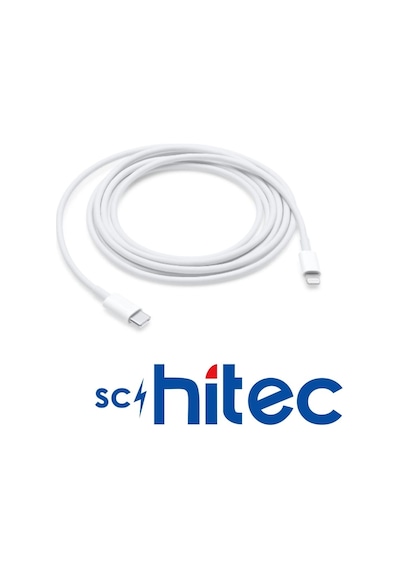 Schitec 60w Type-c To Lightning Data Ve Hızlı Şarj Kablosu Telefon, Apple Uyumlu iPad  Beyaz Sk003
