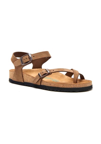 Comfortfusse Gabriella - Kadın Ortopedik Hakiki Deri Sandalet Kum