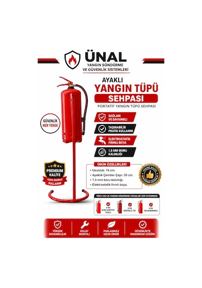 6 Kg Araç Yangın Tüpü Kkt Abc Oto Muayene Yangın Söndürücü Acil Durum