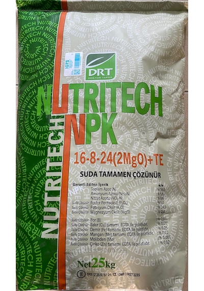 Doktor Tarsa Nutritech 16 8 24 Npk Damlama Gübresi 25 Kilogram 25 KG