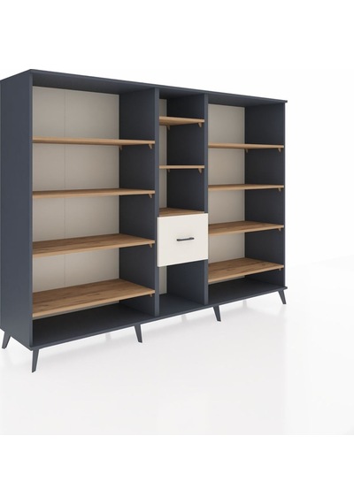 Hyperion Dolap 11 Raflı 3 Çekmeceli 220x44x163 Antrasit-çam/ayta Antrasit-çam/aytaşı Hyperion Dolap 11 Raflı 3 Çekmeceli 220x44x163 Antrasit-çam/ayta Antrasit-çam/aytaşı