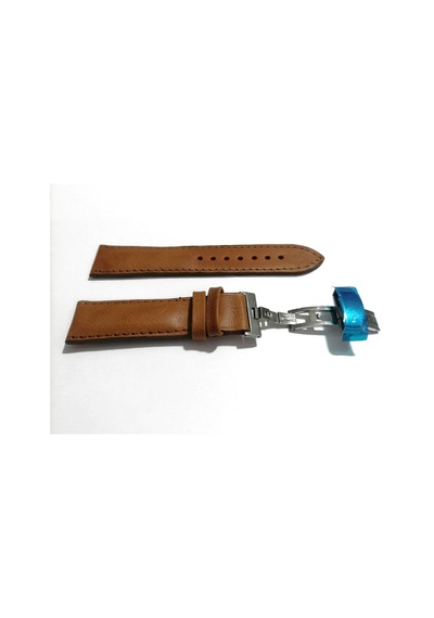 Fado Her Saate Uygun Kelebek Toka 22 Mm Hakiki Deri 230 Gumuş Toka Taba Taba