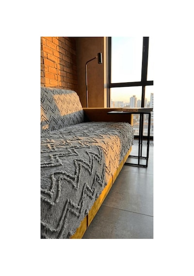 %100 Pamuk Koltuk Örtüsü Oturma Ve Sırt Kısmını Kaplayan Koruyucu Örtü 180 X 220 Antrasit