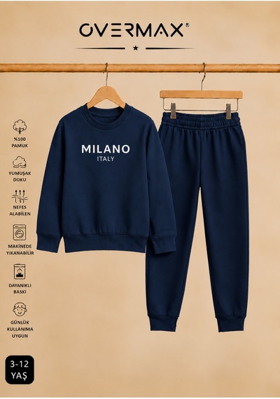 Overmax Milano Baskılı Çocuk Kapüşonsuz Sweatshirt Eşofman Takımı 3-12 Yaş Lacivert Üst-lacivert Alt - 918973686 Lacivert Üst-lacivert Alt Overmax Milano Baskılı Çocuk Kapüşonsuz Sweatshirt Eşofman Takımı 3-12 Yaş Lacivert Üst-lacivert Alt - 918973686 Lacivert Üst-lacivert Alt