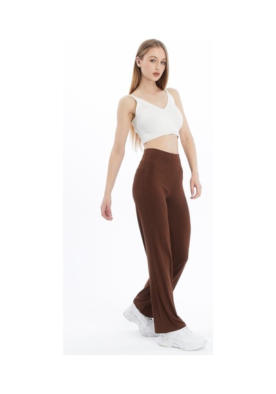 Penyebizden Extra Yumuşak Uzun Viskon Pantolon Home&outdoor-kahverengi