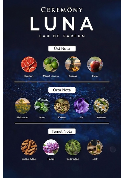 Ceremony Luna Erkek Parfüm EDP 50 ML