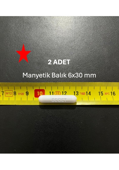 Manyetik Balık 6x30 Mm - Boy:30 Mm - Çap:6 Mm 2 Adet/ Pk