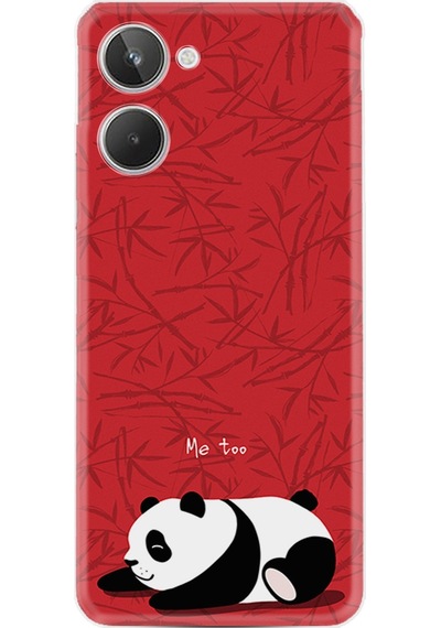 Realme 10 4G Desenli Silikon Platinium Series Sleeping Panda 1810