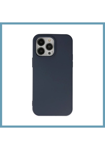 Bezos İphone 14 Pro Uyumlu Kılıf Nano İçi Kadife Silikon - Lacivert Mbt06