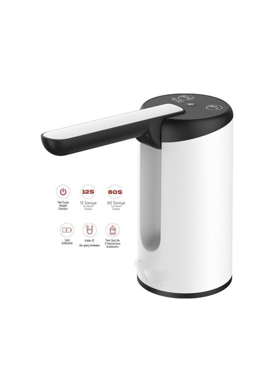 Sp21 Usb Şarj Edilebilir Çift Düğmeli Mini Su Pompası 1200mah Pilli