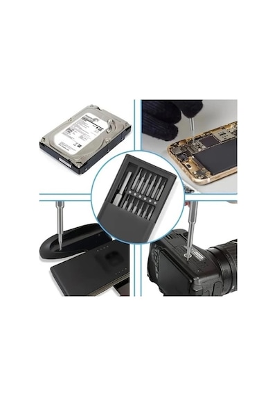 Tornavida Hassas Onarım Seti Telefon Gözlük Saat Tamir 24in1 Ergonomik 25 Parça Tornavida Seti Çok Renkli